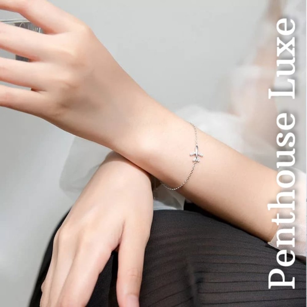 FINAL RESTOCK!! Airplane Silver Bracelet